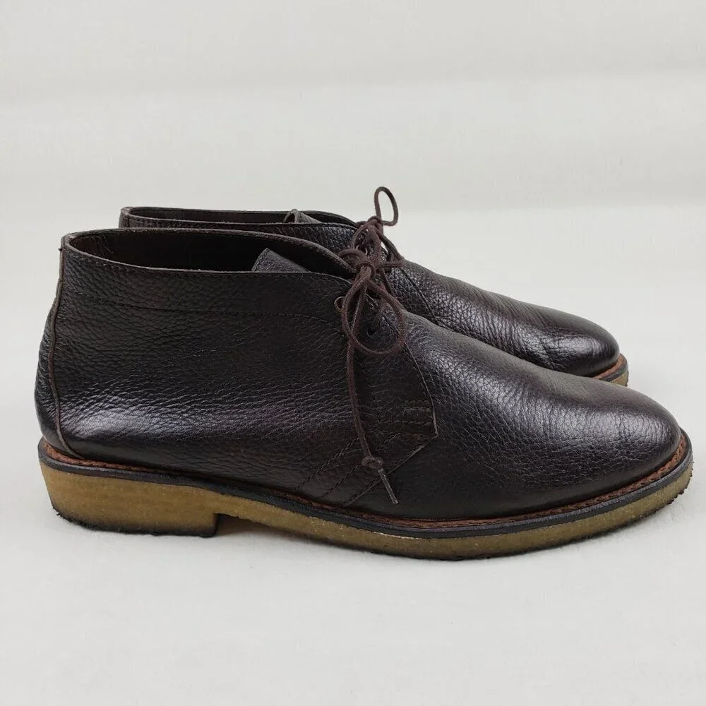 Taft Brown Leather Chukka Boot Mens 9 EU 42 Lace Up Gum Sole Shoe Handmade Spain